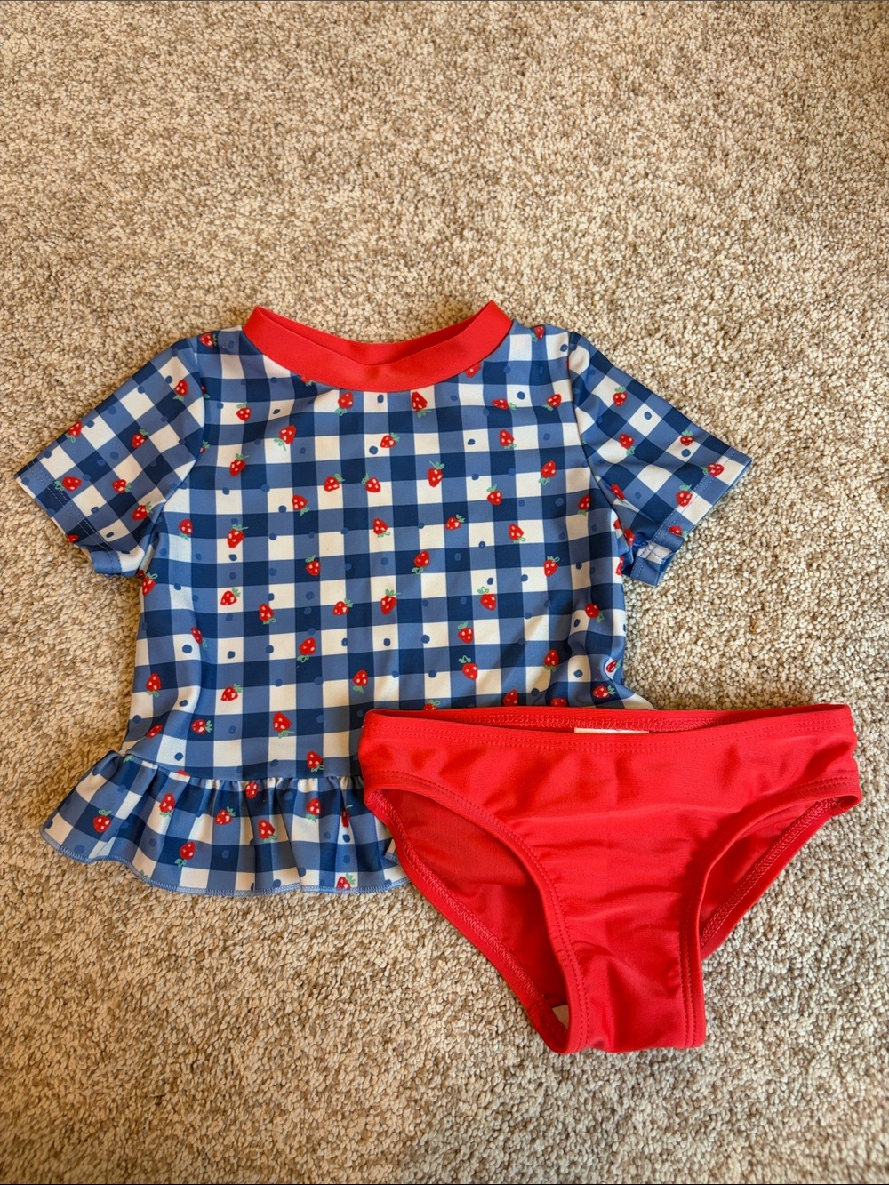 Mia & Miles two piece tankini rash guard